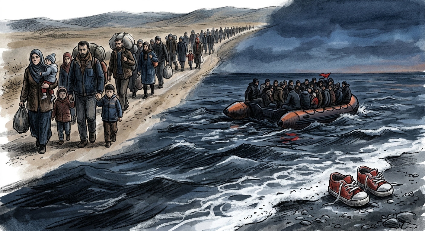 难民危机与流离失所的叙利亚家庭