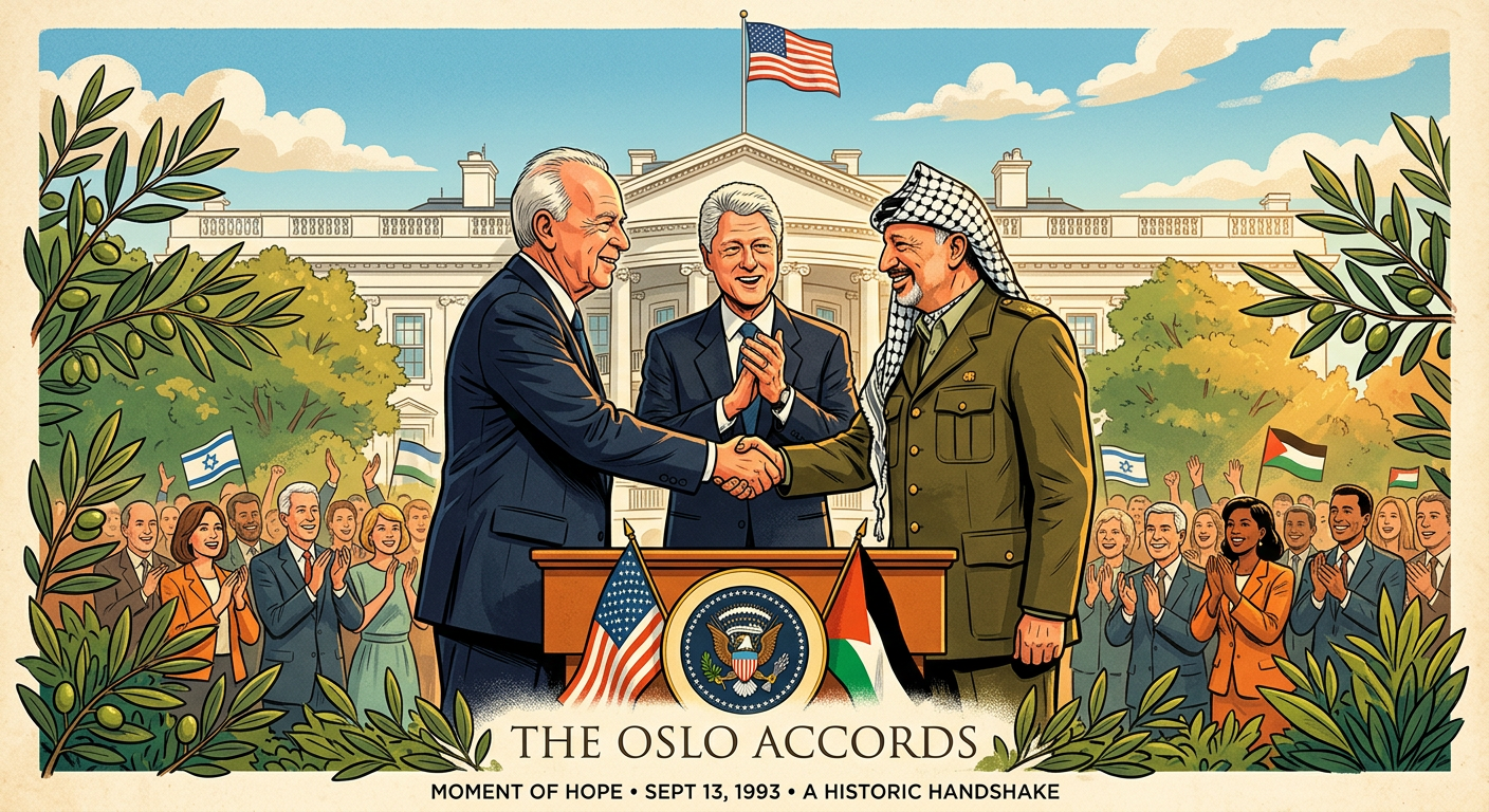 奥斯陆和平协议握手