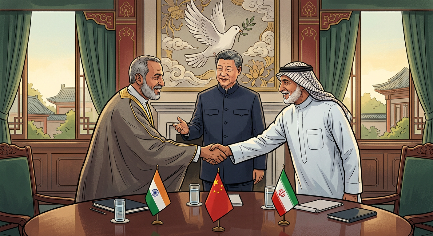 沙特伊朗在北京握手