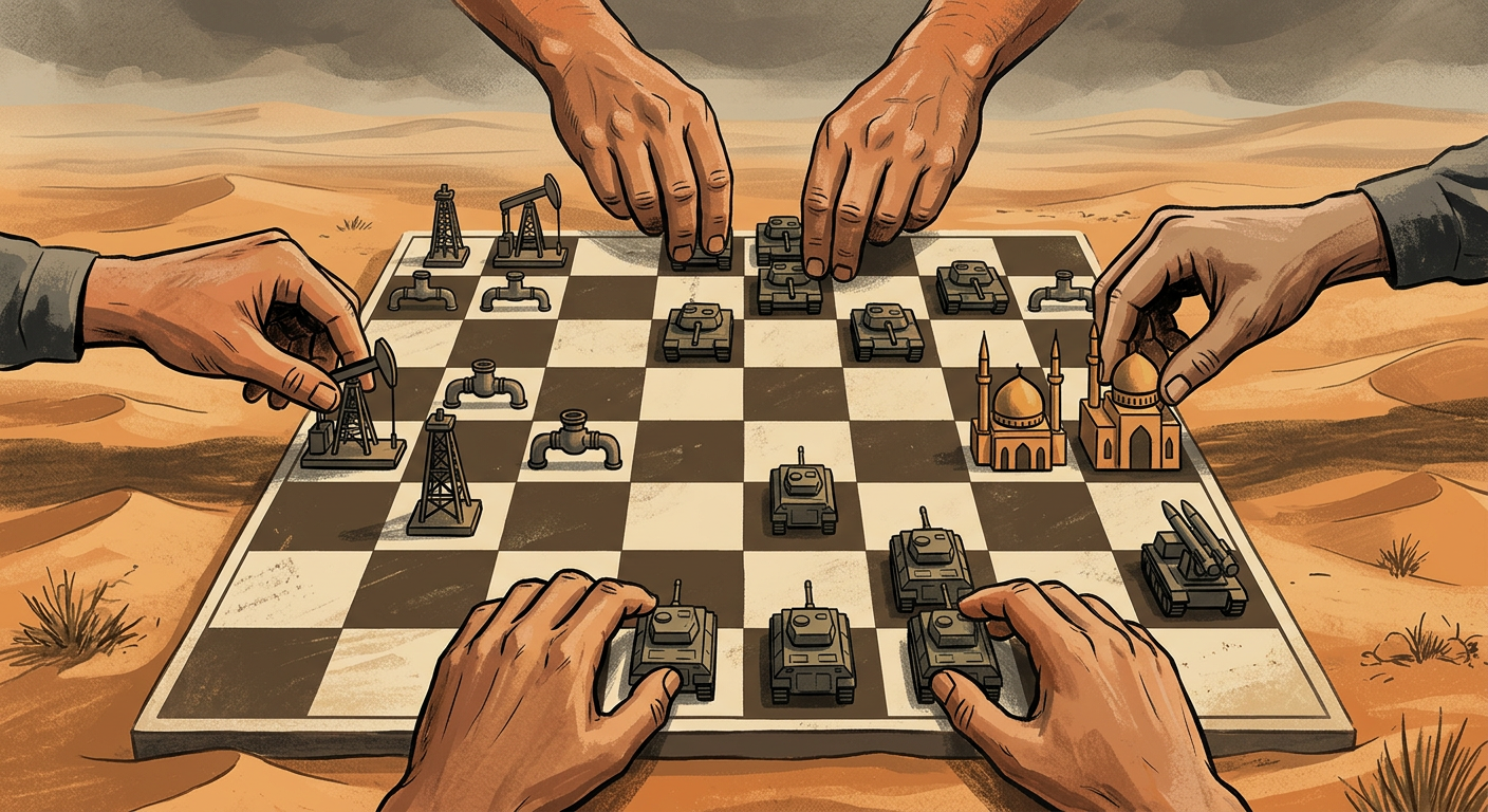 大国在中东的博弈棋盘